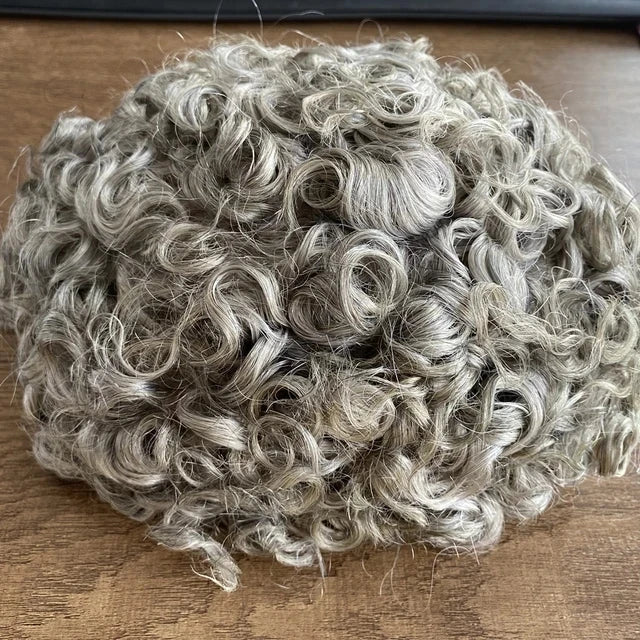 26mm Loose Curly 0.06mm Natural Hairline Men Toupee Ultra Thin Skin Full VLoop 1B80 613# Blonde Male Human Hair Prosthesi System