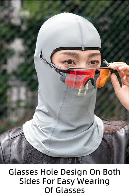 ROCKBROS Ice Silk Cycling Face Mask Cover Summer Breathable Cool Sports Bike Balaclava Anti-UV Cap Riding Headgear Cycling Masks