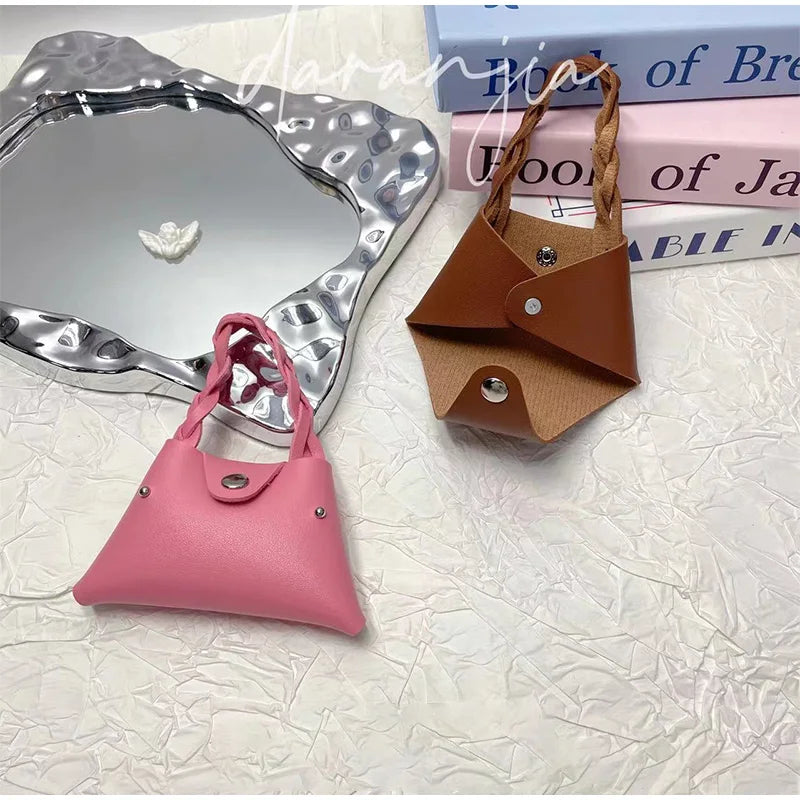 Mini Bag Pendant Small Keychain Case Bag Hanging Accessory Cute Earphone Storage Bag Pendant Keychain Bag Pendant Decoration