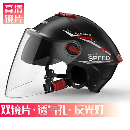 Summer Sun Protection Motocycle Helmet Universal Safety Half Helmet Windproof  Rainproof Electric Bicycle Comfortable