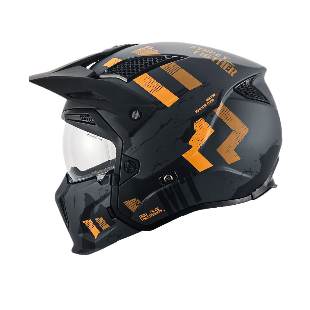 Modular Helmet for Motorcycle Matt / Gloss Mt Original Motocross Helmets Streetfighter Sv Half Open Face Maxvision Tech M-3Xl