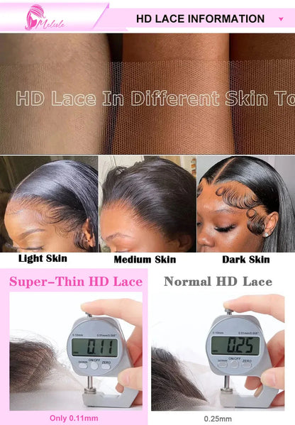 360 Full HD Lace Frontal Wig Human Hair 4C Edges Invisible Strap Glueless Kinky Straight Wig With Kinky Curly Baby Hair