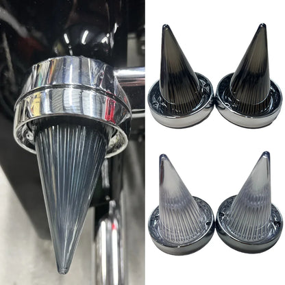Pair Motorcycle Indicator Lens Cover Turn Signal Light Cap For Harley Touring Road Glide Road King Electra Tour Glide 1986-2021