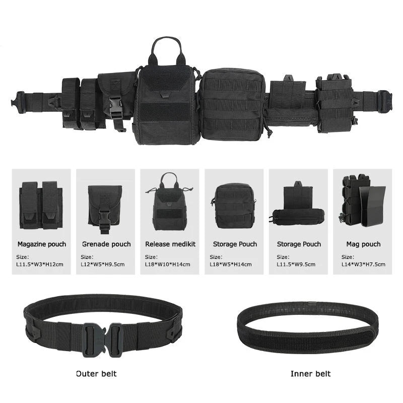 Yakeda Polyester Tactical Belt Outdoor Training Use CP Mag Pouch Hunting Accessories Tactical Belt Duty Belt Taktyczny Pasek