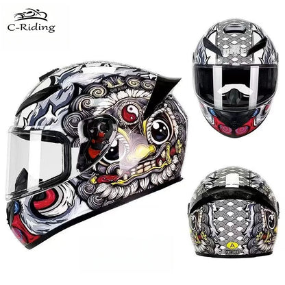 Adult Helmets For Motorcycle Full Face Helmet HD Visors Capacete De Moto Capacetes DOT Approved