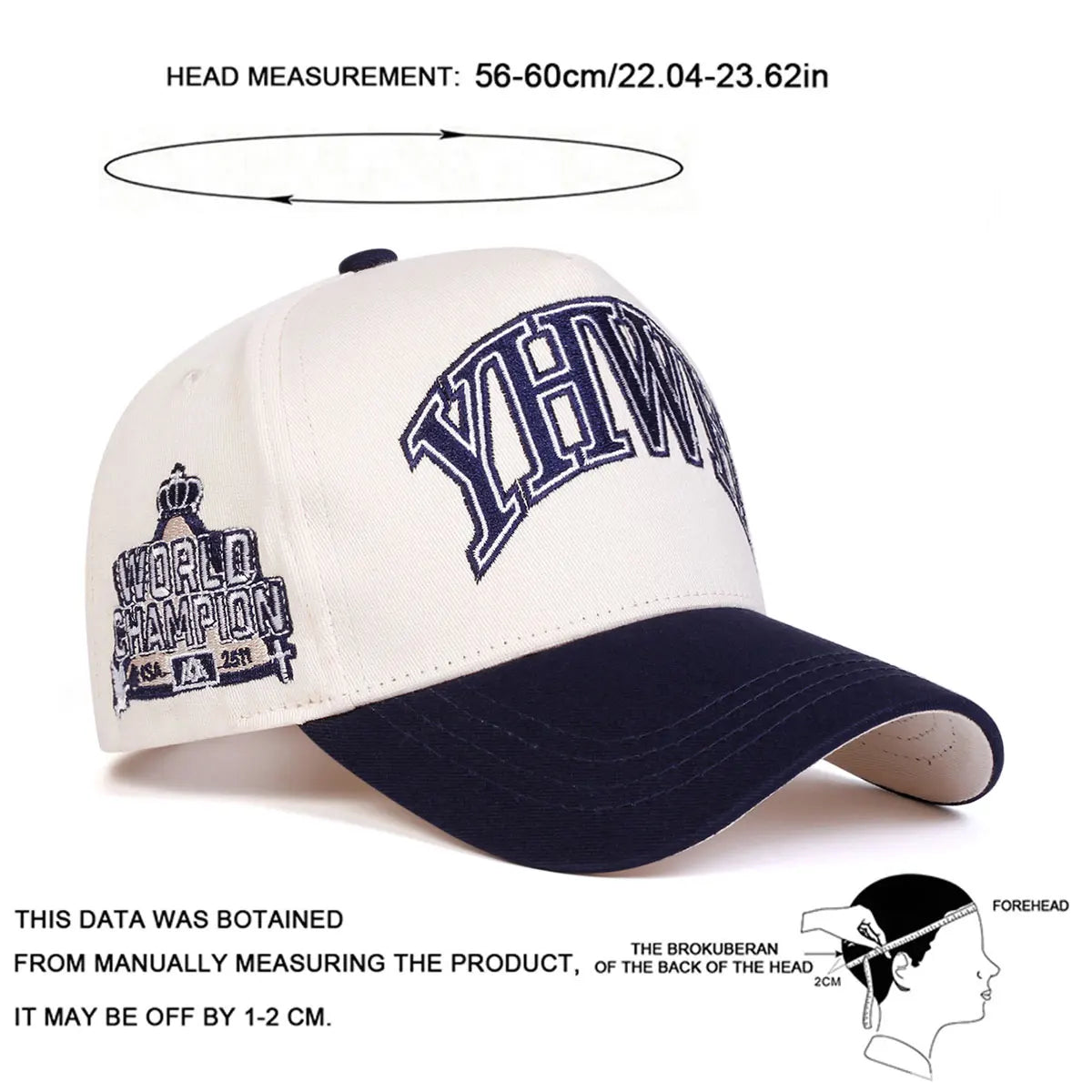 Unisex YHWH Letter Embroidery Baseball Caps Spring Autumn Outdoor Adjustable Casual Hats Dad Hat Sunscreen Hat