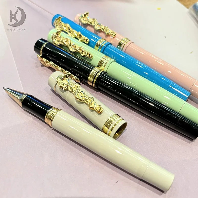 JD 957 Anniversary Tradeshow Giveaways Gift Snake Clip Colorful Fountain/Rollerball Pen,Luxury Souvenir Writing Pen