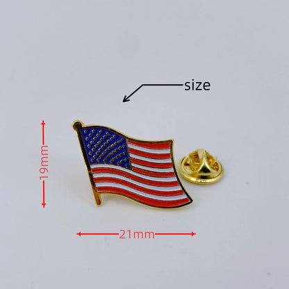 American Flag Lapel Pins – USA Metal Enamel Flag Pins United States US Waving Badge Brooch for Patriotic Display