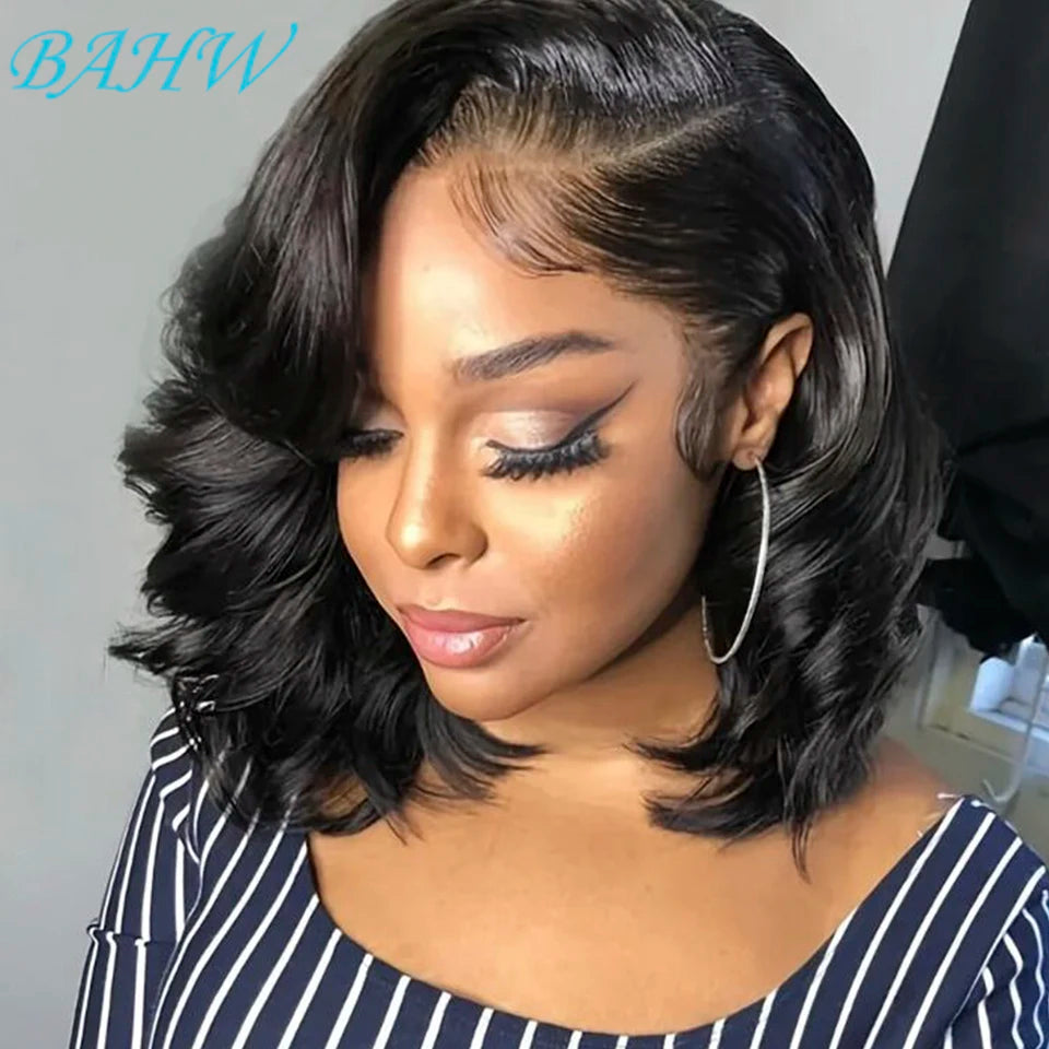 Chinese Hair Bob Wig Virgin Hair 5x1 Hd Lace Frontal Wig 100% Human Hair Pre Plucked Natural Color Body Wave 13x4 Lace Front Wig