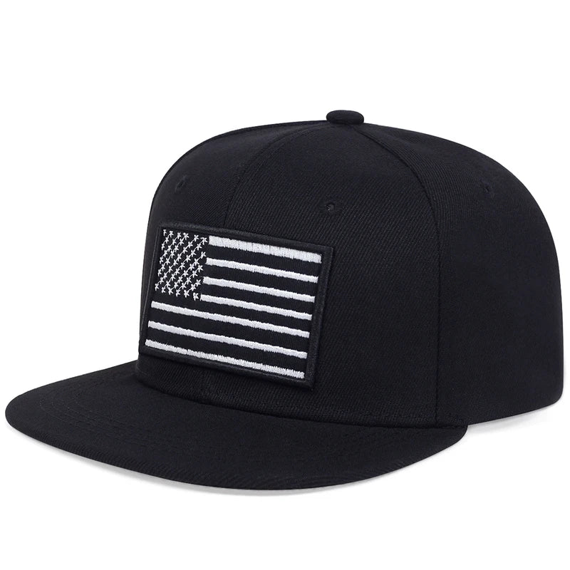 Unisex American Flag Embroidery Hip-hop Hats Spring Autumn Outdoor Adjustable Casual Baseball Caps Sunscreen Hat Sports Cap