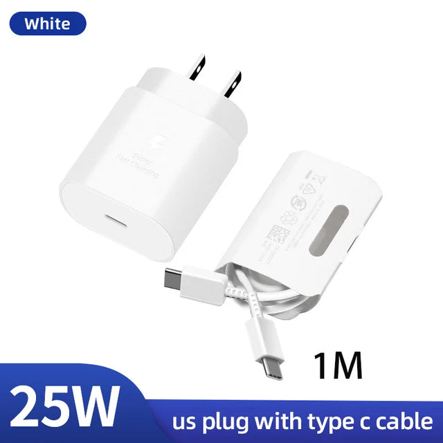 SAMSUNG 25W Charger 45W Adapter PD Type C Super Fast Charging Samsung Galaxy S26 S25 S24 S23 S22 Ultra A54 A34 Power Chargeur EU