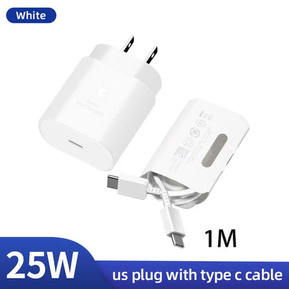 SAMSUNG 25W Charger 45W Adapter PD Type C Super Fast Charging Samsung Galaxy S26 S25 S24 S23 S22 Ultra A54 A34 Power Chargeur EU