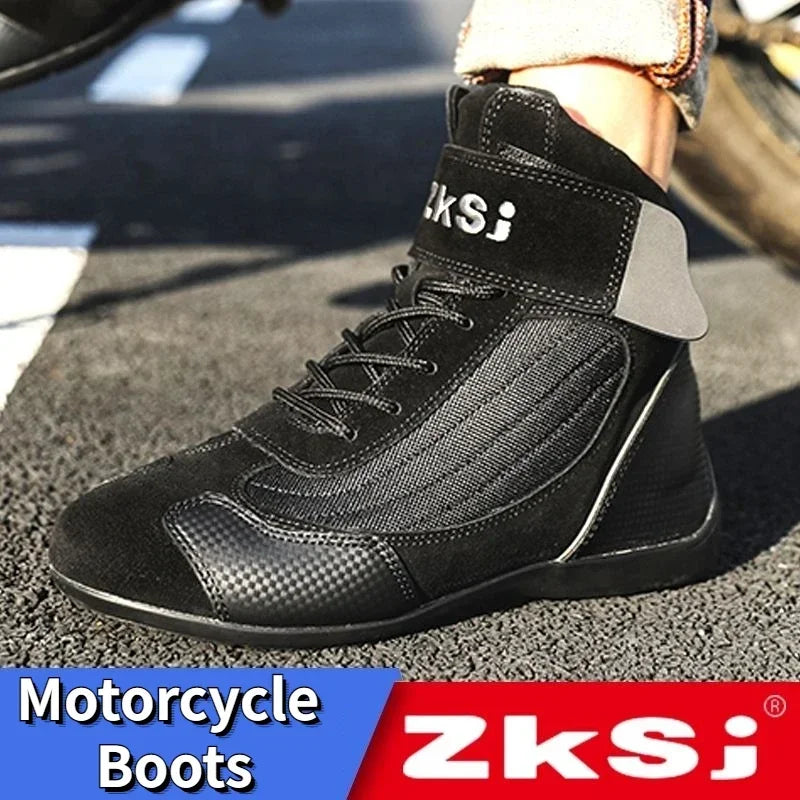 Outdoor Motorcycle Riding Shoes Anti Slip Go Kart Training Shoes Motorcycle Travel Off-road Shoes for Men Motocross Boots