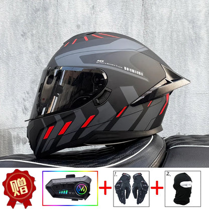 LVS motorcycle helmet men's and women's full face helmet double lens racing helmet DOT certification casco moto