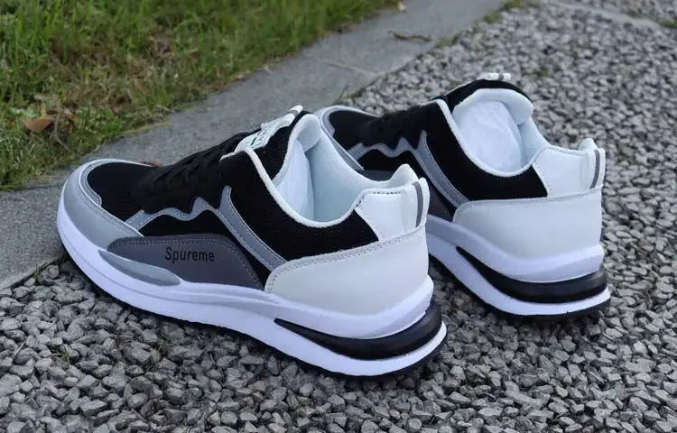 New Spring Autumn Men's Breathable Mesh Sports Shoes Korean Style Lightweight Casual Shoes Soft Bottom Running