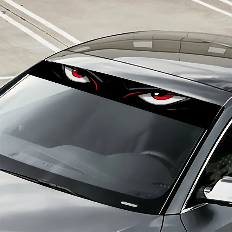 Angry Eyes Car Decals, Stylish Cartoon Car Window Stickers, Unique Auto Exterior Decor for Personality Car Styling, Trendy Car