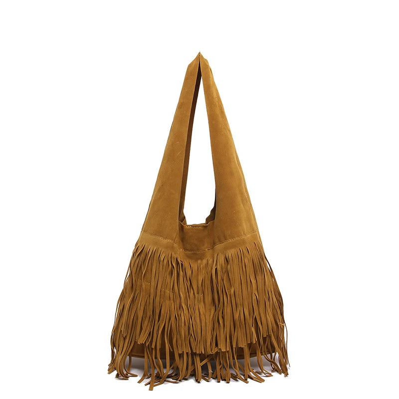 Suede Tassel High Quality Faux Shoulder Bags Fashion Large Capacity Sense of Luxury Popularity Women's Tote Bags Casual New