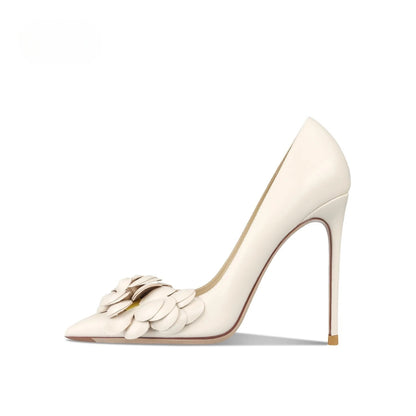 Genuine Leather Pumps For Women's 2025 Trend Luxury Fashion Sexy Party High Heels Elegant Comfortable Pointed Toe Shoes women