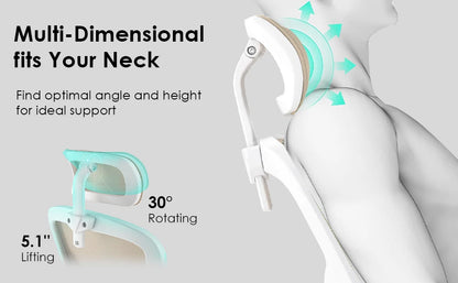Ergonomic Office Chair, Home Office Desk Chair with Headrest, High Back Computer Chair