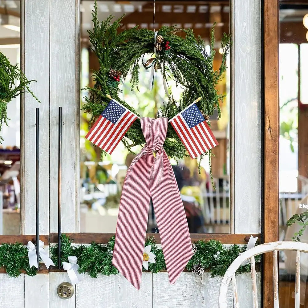 Patriotic Wreath Sashes with American Flags for 250th Anniversary July 4th Celebrations