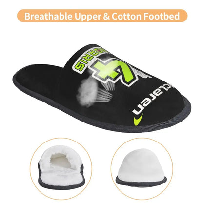 Custom British Lando Norris Racing Driver Guest Slippers for Spa Women House Slipper