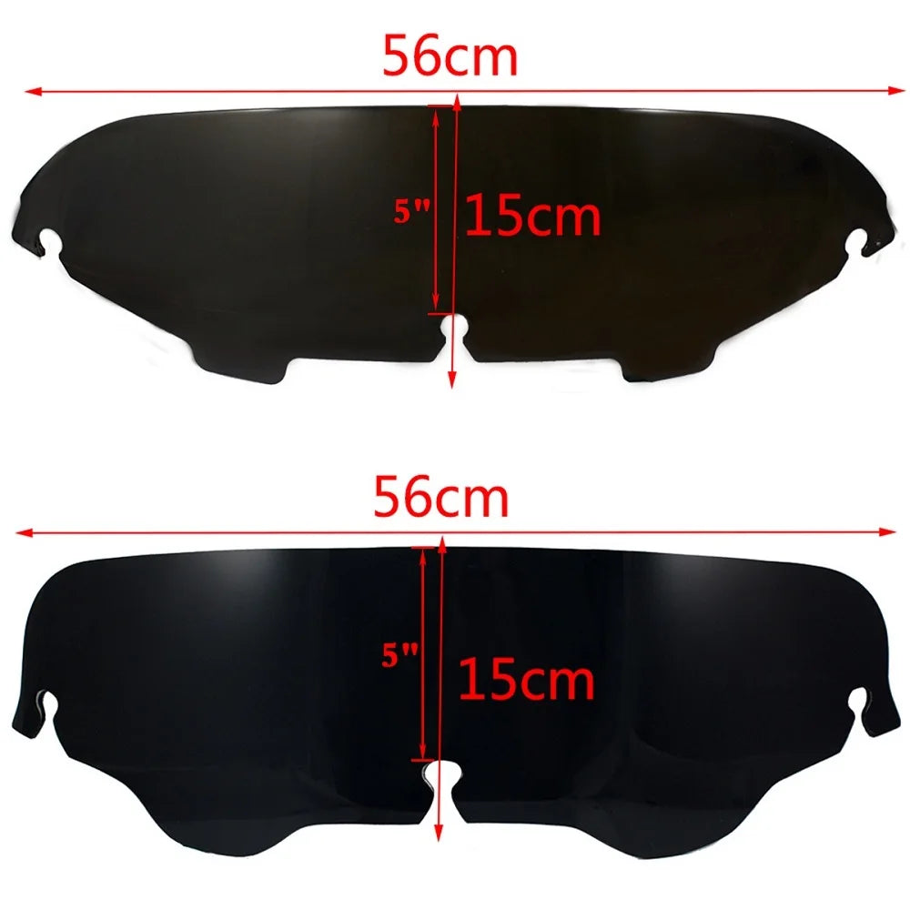 5" Motorcycle ABS Wave Fairing Windshield Windscreen Cover For Harley Touring Electra Street Glide Ultra FLHX FLHT 1996-2013