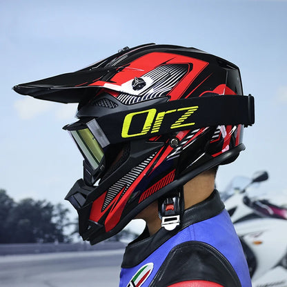 ORZF16-Off road motorcycle helmet, men's and women's rally helmet, mountain bike riding speed drops in all seasons