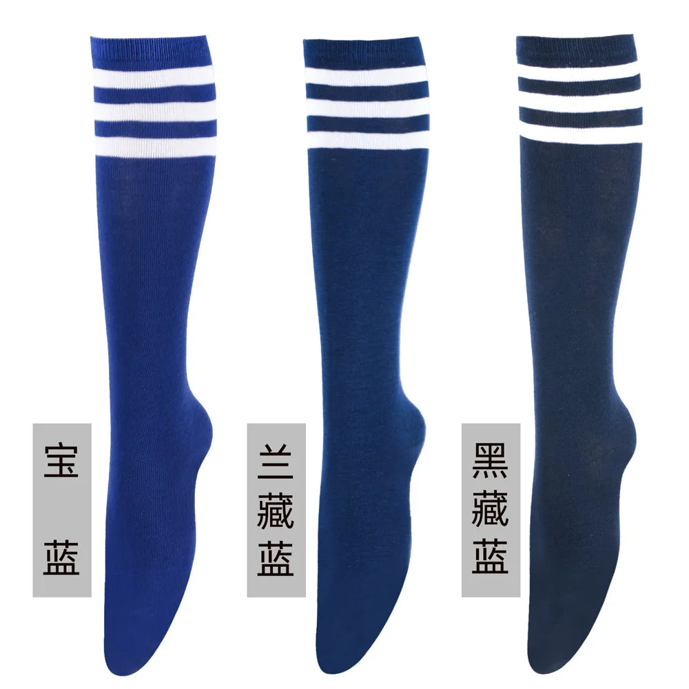 Middle Tube Sock Women Striped Knee High Ladies Japanese Harajuku College Style Cotton Summer Calf Sock Black White Female Gift