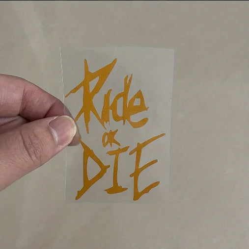 1PC/set Bike Frame Stickers Ride Or Die Top Tube Decals For MTB Bicycle Decorative Frame Bike Car Auto Motorcycle Accessories