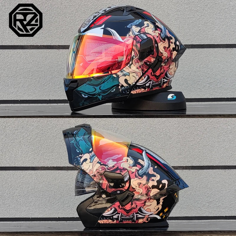 2025 High Quality Motorcycle Helmet Modular Flip Helmet Casco para Motos Dual Lens Full Helmet Casco para Motos DOT Approval