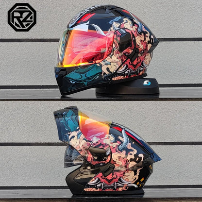 2025 High Quality Motorcycle Helmet Modular Flip Helmet Casco para Motos Dual Lens Full Helmet Casco para Motos DOT Approval