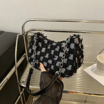 Women's Tote Bag with Star Pattern Blue Distressed Design, Golden-Tone Hardware, Stylish Handbag Shoulder Bag for Everyday Use