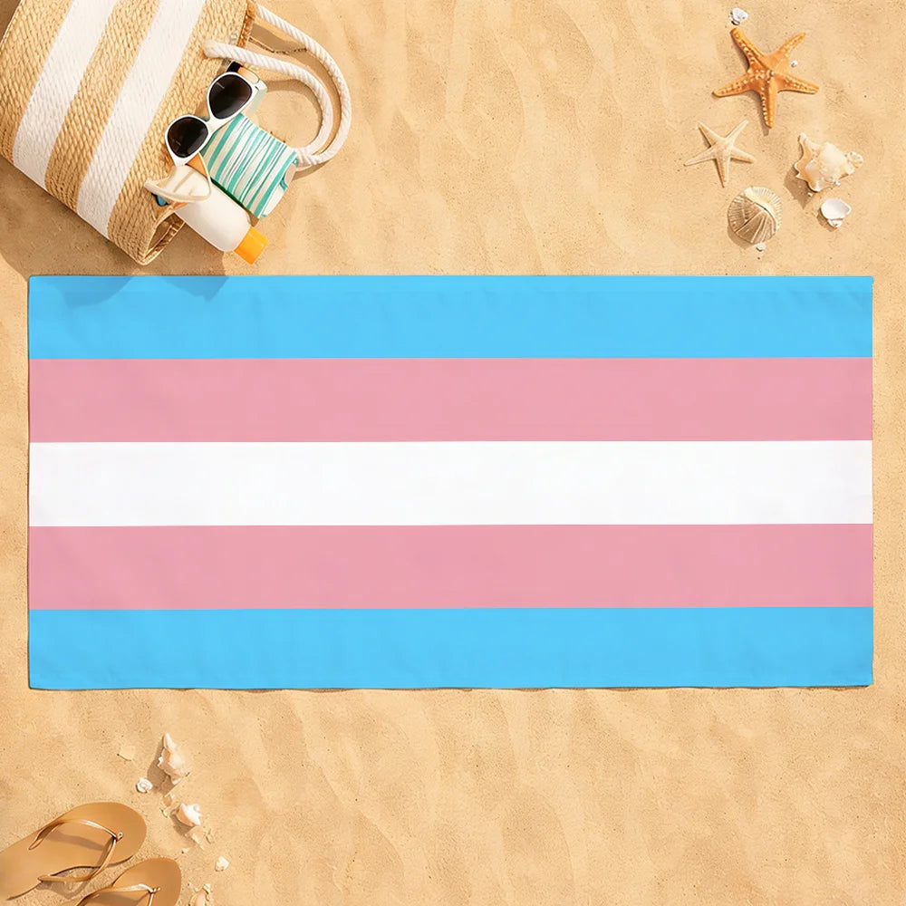 LGBT Gay Rainbow Pride Towel Quick Dry Absorbent Beach Towel for Sports, Fitness, Swimming and Outdoor Activities