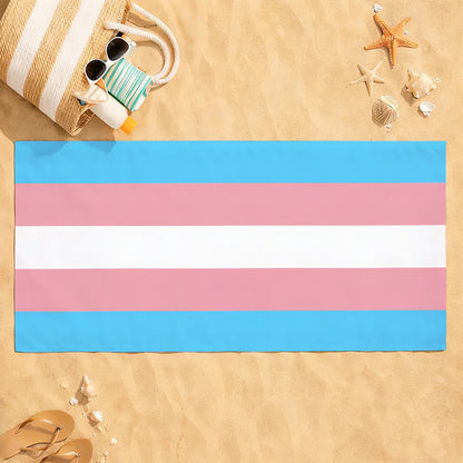 LGBT Gay Rainbow Pride Towel Quick Dry Absorbent Beach Towel for Sports, Fitness, Swimming and Outdoor Activities