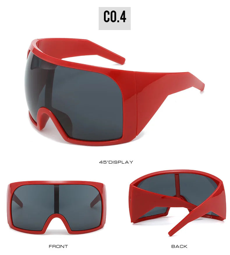 Oversized Sunglasses Men Wrap Anti Wind Personal Large Shades Futuristic Fashion Future Shield Uv400 Cycling Motorcycle