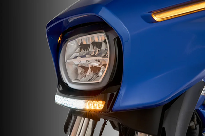 New Motorcycle GOAT-E LED Fairing Light Chrome Amber/White For Harley CVO Electra Street Glide Ultra FLHXU FLHX FLHXSE 2024 2025