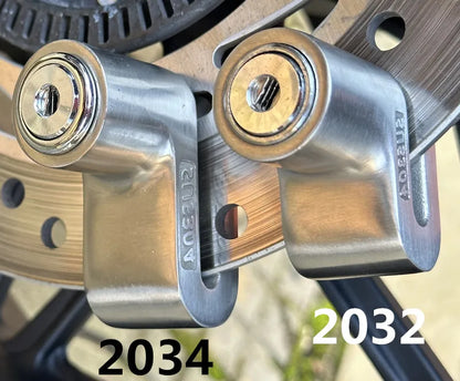 Falante Stainless Steel 304 Material Motorcycle Roulette Lock Bicycle Mountain bike stroller Scooter brake Disc Lock 2032 2034