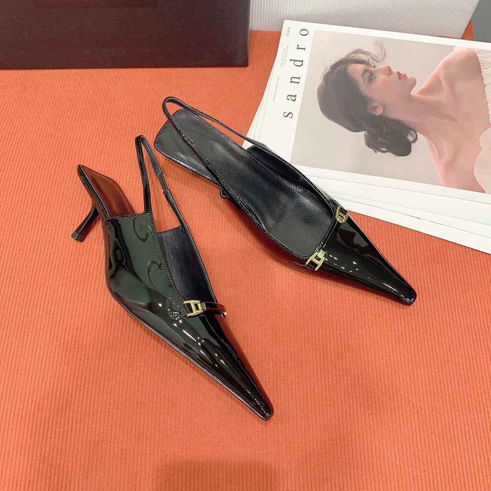 Luxury High-Heeled Sandals Women Sexy Pointed-Toe High Heels for Ladies Summer Comfortable Elegant Women Shoes