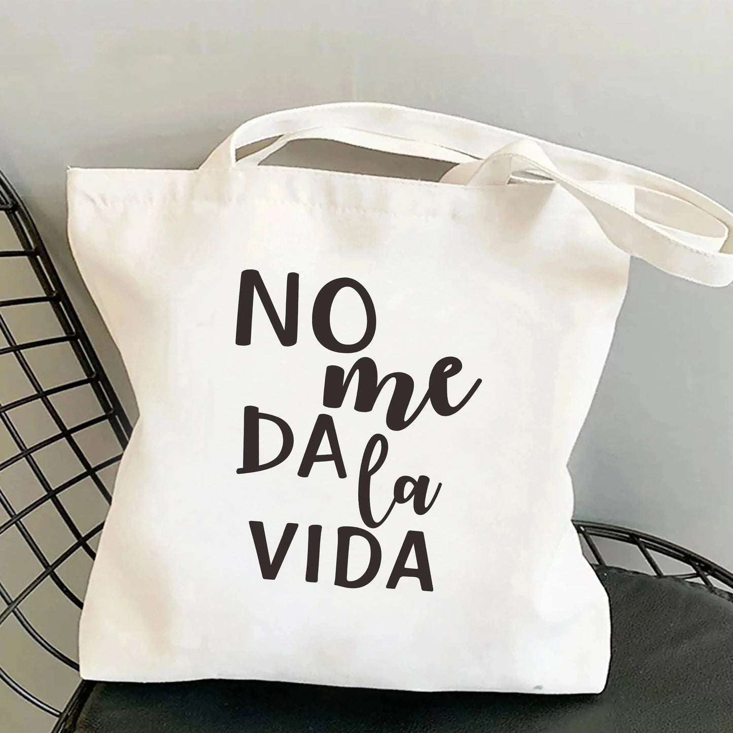 Spanish Women Shoulder Bag Graphic Harajuku Shopper Bags Large Capacity Canvas Tote Handbag No Zipper Eco Casual Girl Handbags