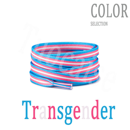 No6Transgender 100/120/150cm Shoe Lace Flat Printed Shoelace Colorful Rainbow Laces Gay Pride Liberty Shoelaces Shoe Accessories