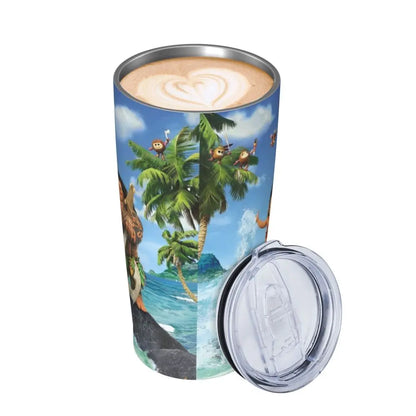 Moana and Pua Cartoon Movie Insulated Tumbler with Straws Stainless Steel Coffee Mugs Double Wall Car Bottle Cups 20oz