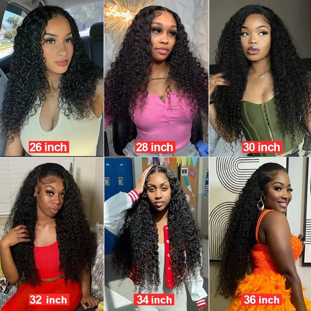 13x6 HD Lace Loose Deep Wave Frontal Wigs 42 Inch Deep Curly Lace Front Human Hair Wigs Preplucked Glueless Wig Human Hair