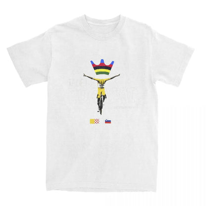 Men's Tadej Pogacar Cycling Pogi Team T-Shirts Cotton Clothing 2025 Summer Tour-De France Women Short Sleeves O-Neck Tshirt Tops