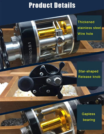 WEIHE CL25 Fishing Reel All Metal Casting Exquisite Baitcasting Fishing Reel