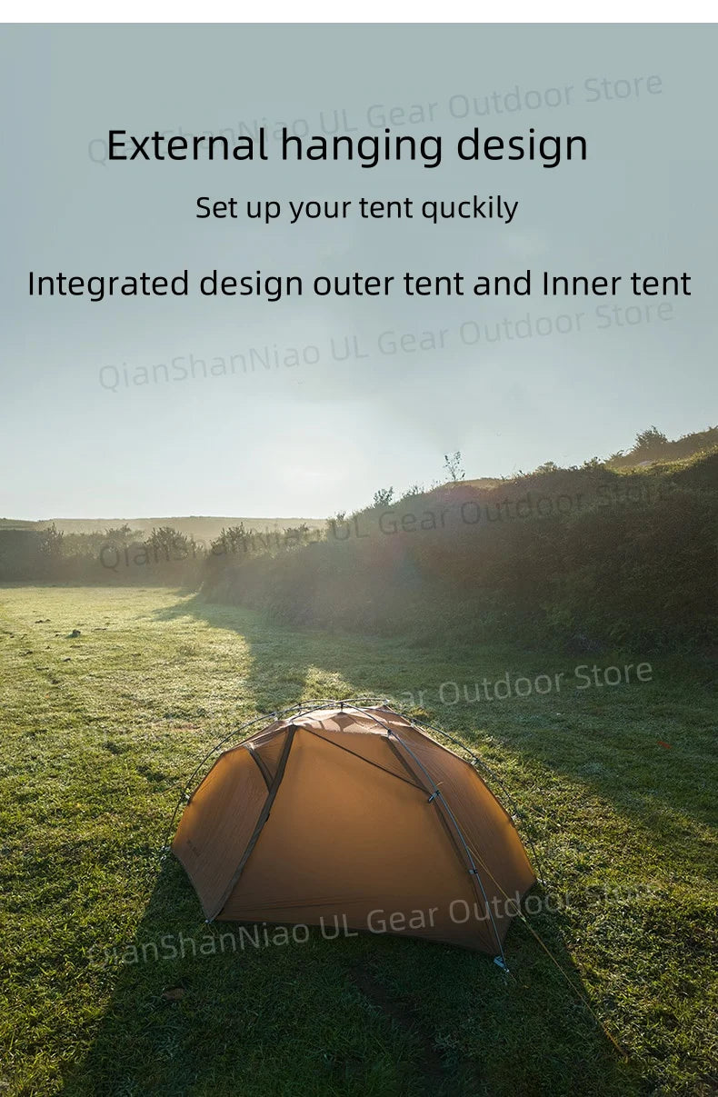 3F UL GEAR Taiji 1 Tent Outdoor Camping 1 Person Tent Ultralight 15D Nylon Tent Waterproof Hiking Mountaineering
