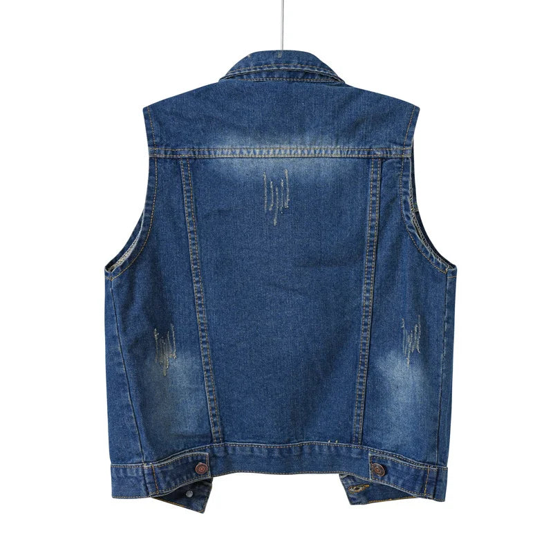 Coats Fashion Clothes Casual Vintage Elegant Sleeveless Denim Vest for Women Jacket Spring Streetwear Women Clothing Autumn