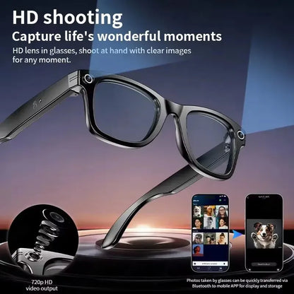 New Sunglasses Smart Glasses 8 Million Pixels Recording Videos AI Photo Recognition Answer Translation 290mAh Bluetooth Glasses
