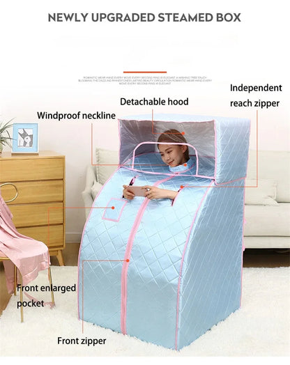 Home Far Infrared Single Sauna Rooms Washable Sweat Steaming Bucket Steam Shower Household Body Spa Sauna Bag Fumigation Machine