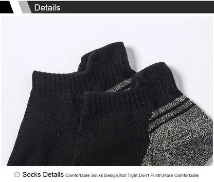 5 Pairs Men's Four Season Cotton Breathable Sports Socks Set Male Sport Ankle Socks Basketball Running Socks For Men