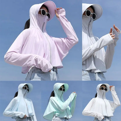 Summer Female Sun Protection Clothing UV Protection Long Sleeve Ladies Cloak Quick Dry Clothing Thin Jackets